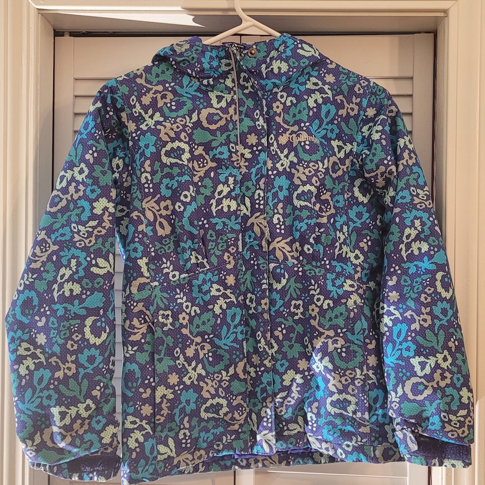 Columbia Girls M (10/12) Purple Floral Ski Jacket